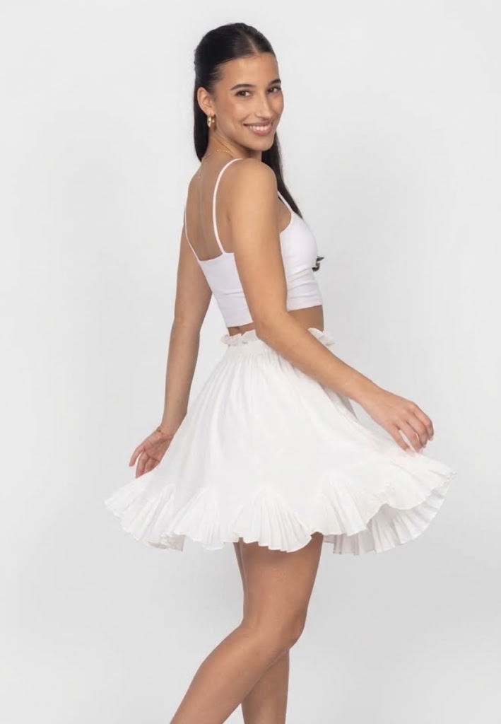 Olaia | Falda Glam con Volantes y Cintura Elástica