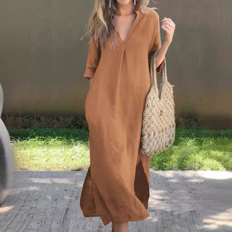 ELENA | Vestido de Verano Ligero y Elegante - Rojo - 3XL