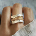 Candela | Anillo en Plata con Hilo Dorado