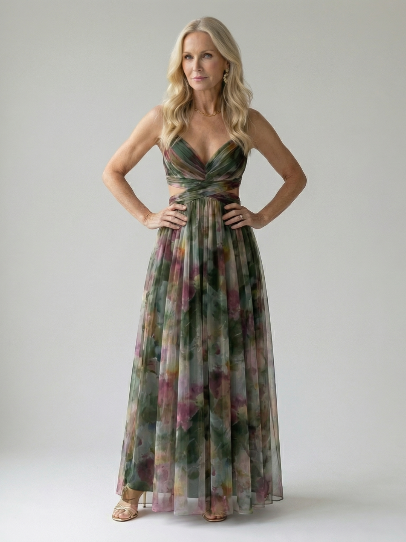 Giselle | Vestido Maxi Encantado con Motivo Floral