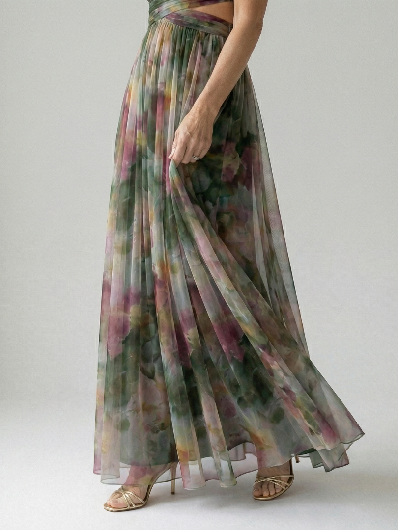 Giselle | Vestido Maxi Encantado con Motivo Floral
