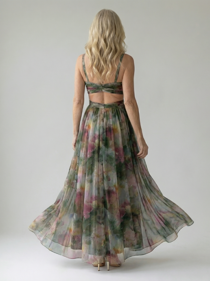Giselle | Vestido Maxi Encantado con Motivo Floral