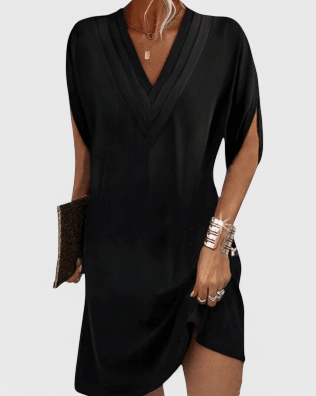 GINEVRA | Vestido Corte A para Cualquier Ocasión - Verde Militar - M