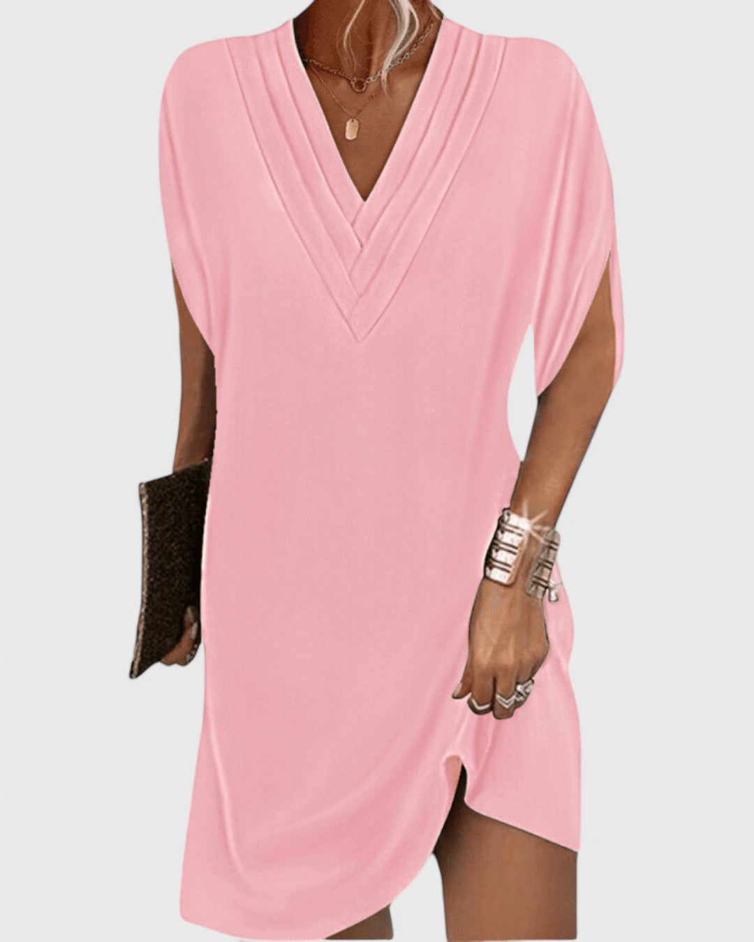 GINEVRA | Vestido Corte A para Cualquier Ocasión - Verde Militar - L