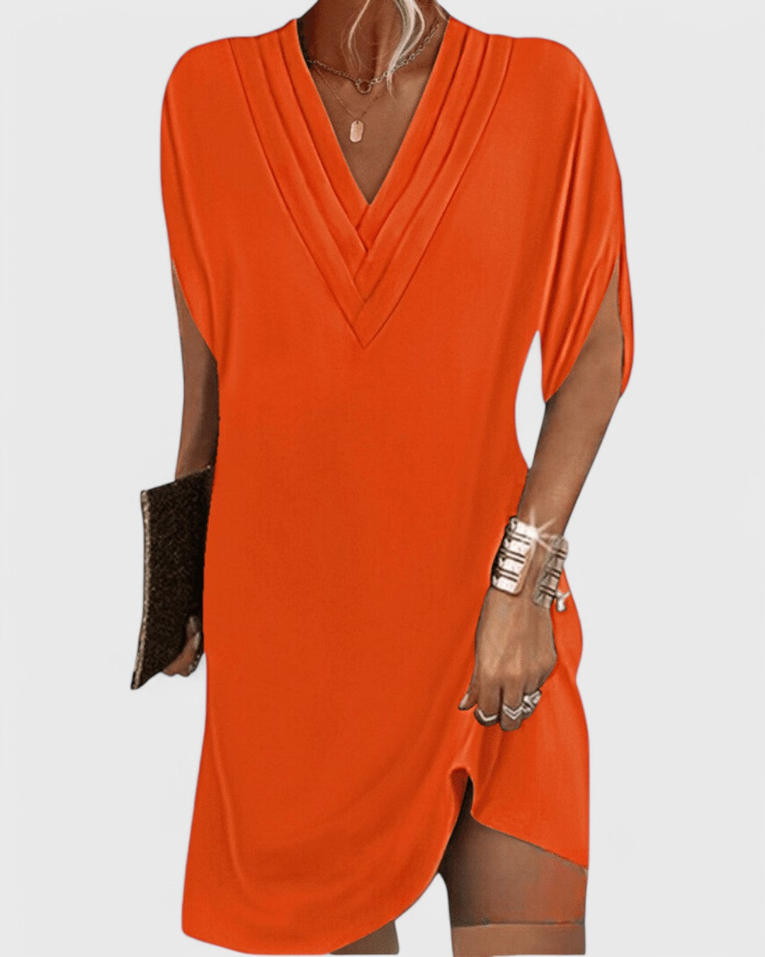 GINEVRA | Vestido Corte A para Cualquier Ocasión - Verde Militar - XL