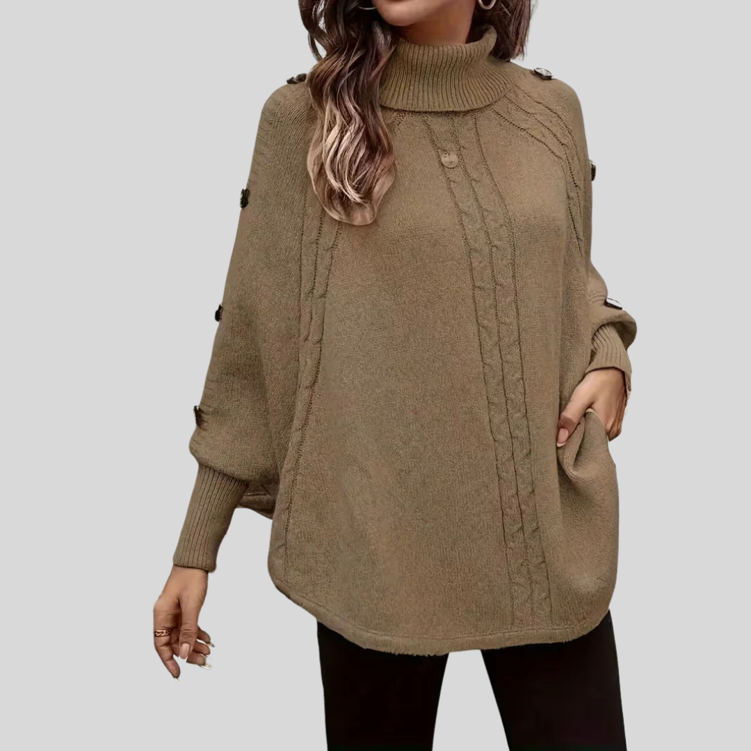 Hope | Jersey de Punto Trenzado con Cuello Alto