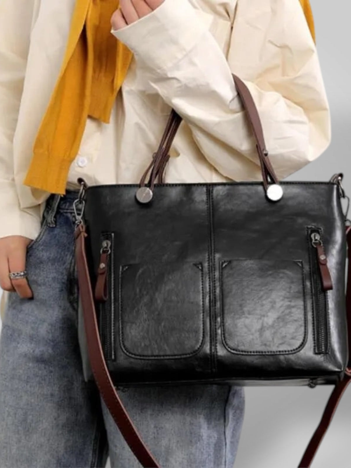 Aria | Bolso de Hombro de Piel