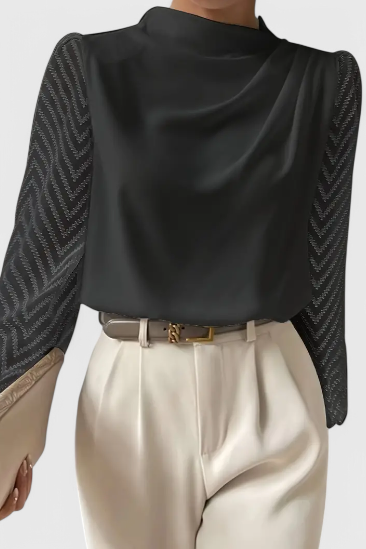 Valeria | Blusa Elegante con Mangas Transparentes
