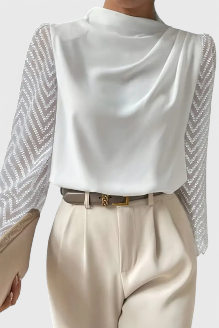 Valeria | Blusa Elegante con Mangas Transparentes