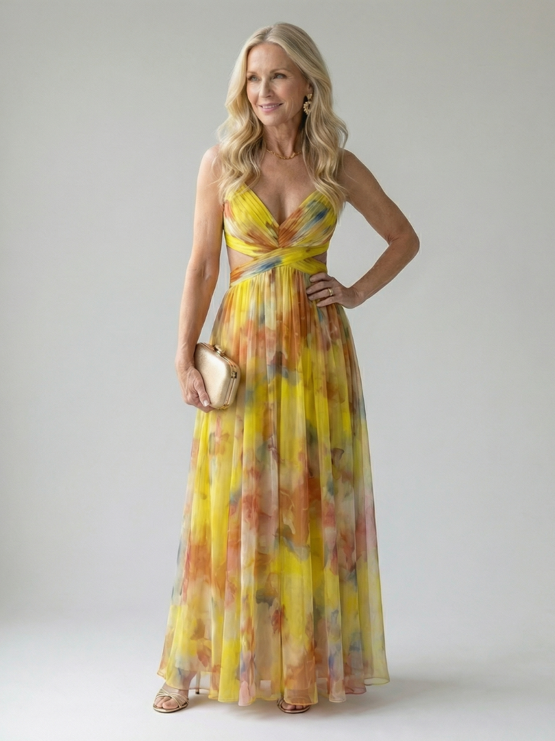 Giselle | Vestido Maxi Encantado con Motivo Floral