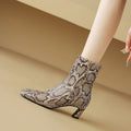Botines de Piel Efecto Reptil - imagen 1