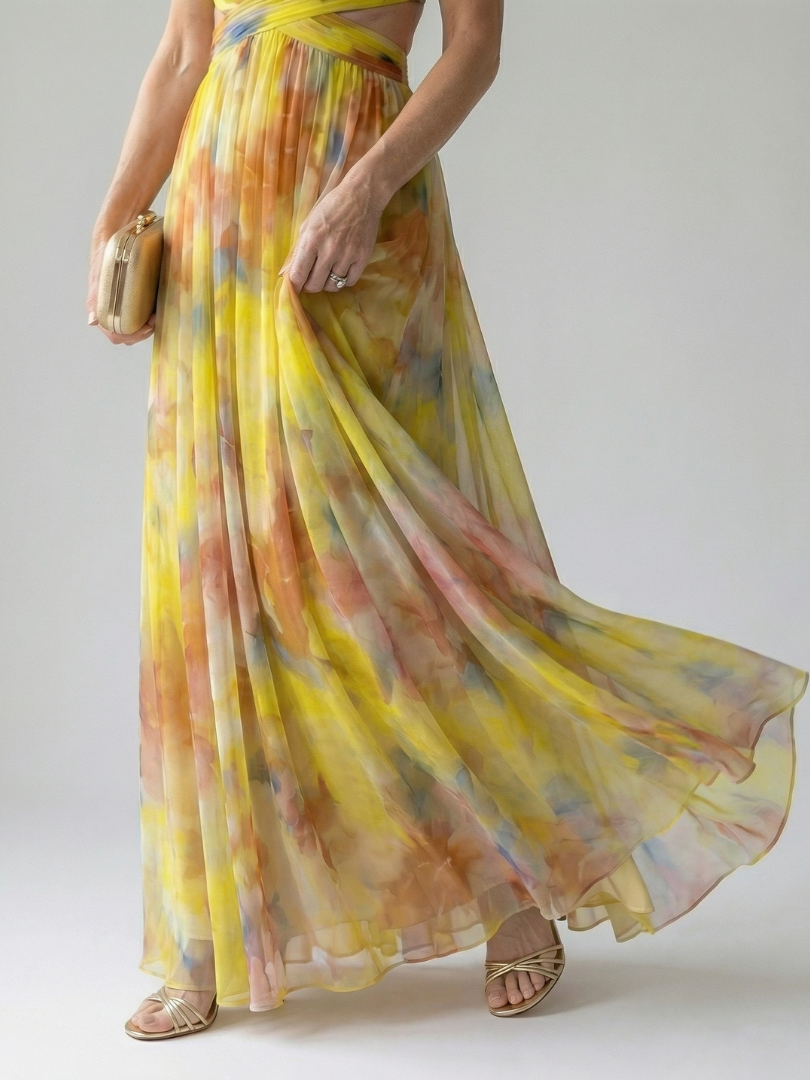 Giselle | Vestido Maxi Encantado con Motivo Floral