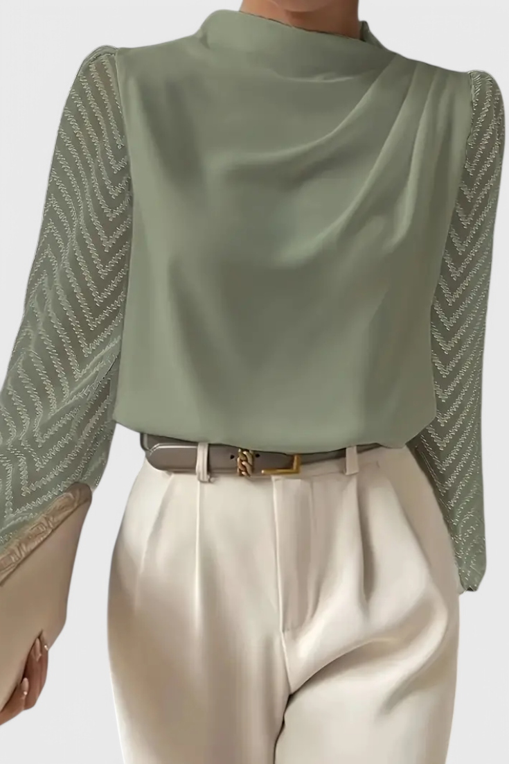 Valeria | Blusa Elegante con Mangas Transparentes