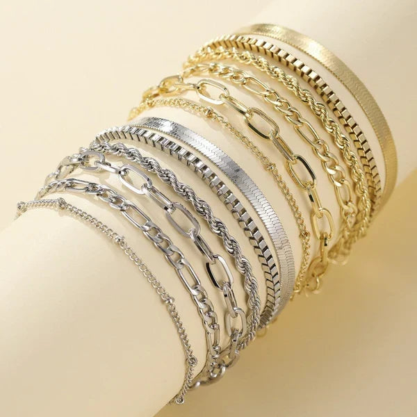 Ottavia | Set de 5 Pulseras en Oro