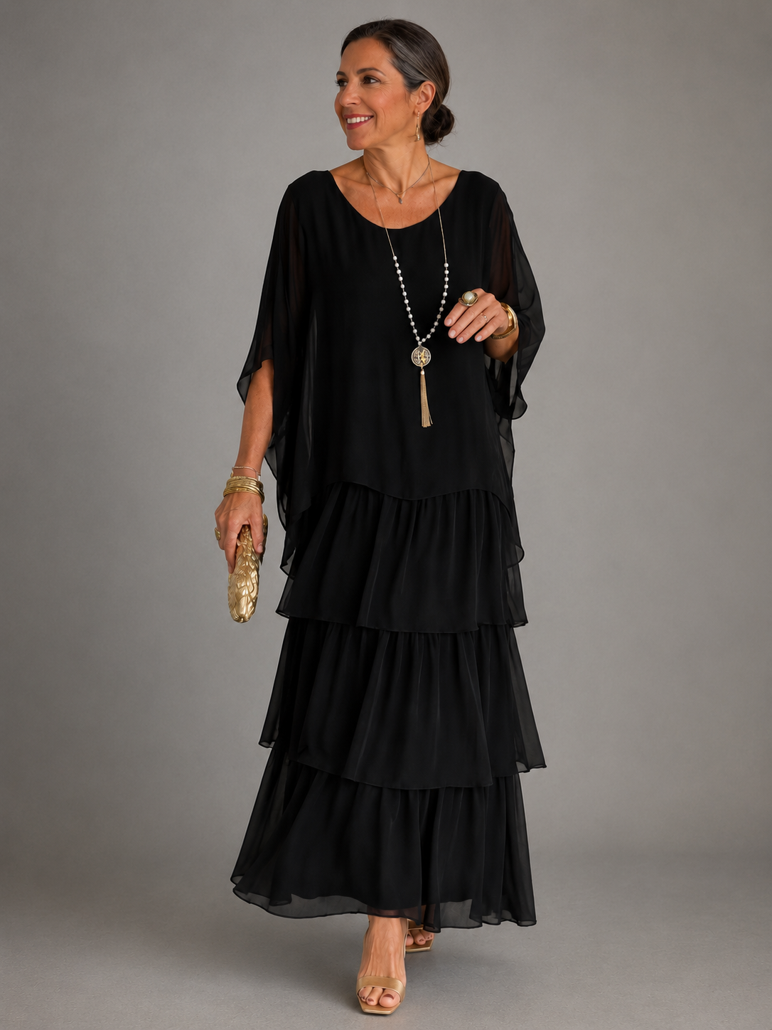 Lara™ | Vestido Maxi Elegante y Fluido - Verde Oscuro - S