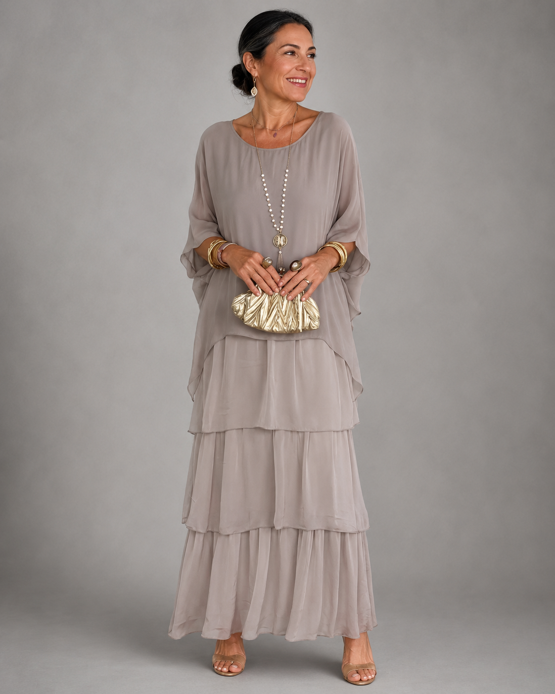Lara™ | Vestido Maxi Elegante y Fluido - Verde Oscuro - L