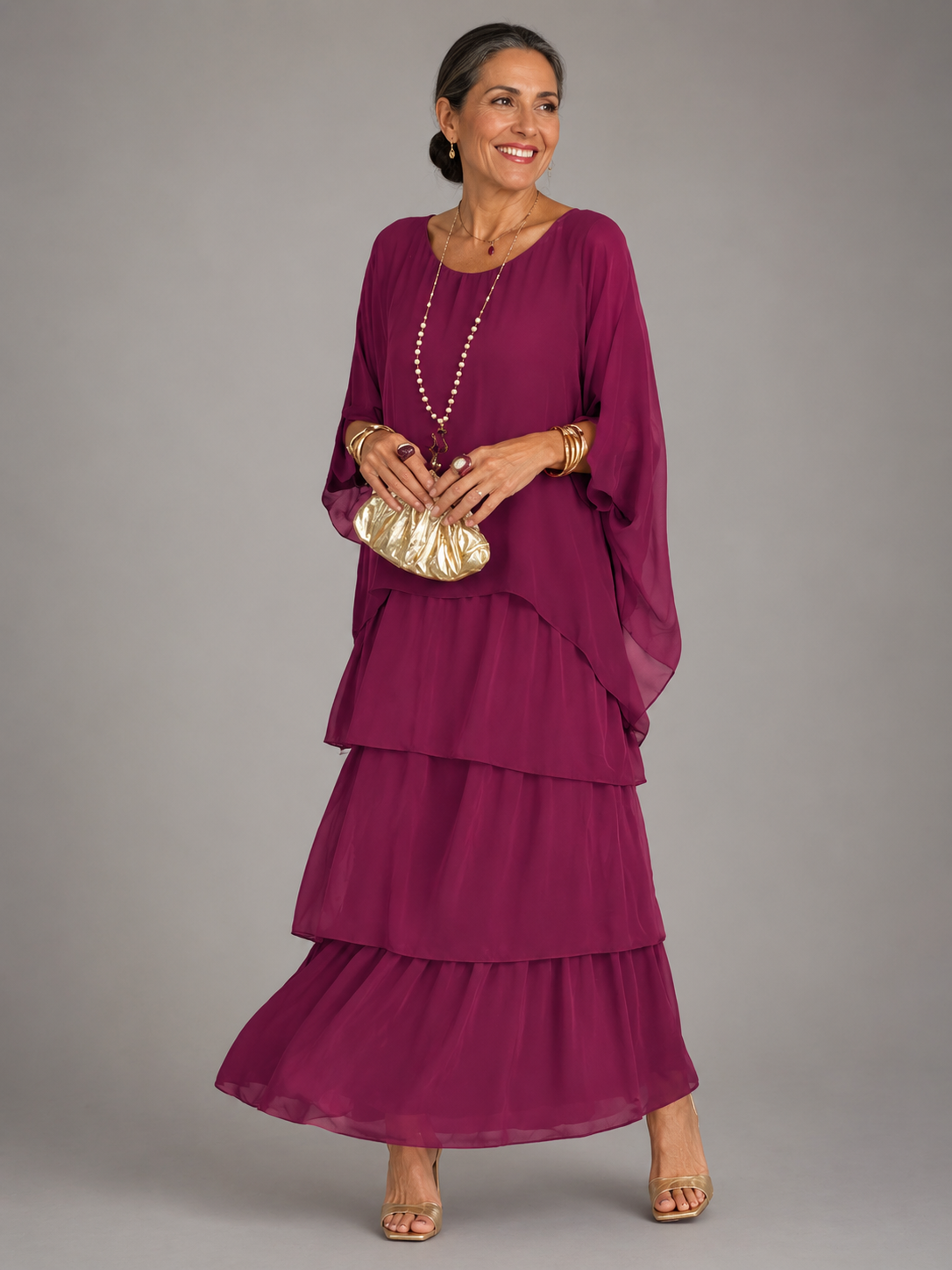 Lara™ | Vestido Maxi Elegante y Fluido - Verde Oscuro - XL