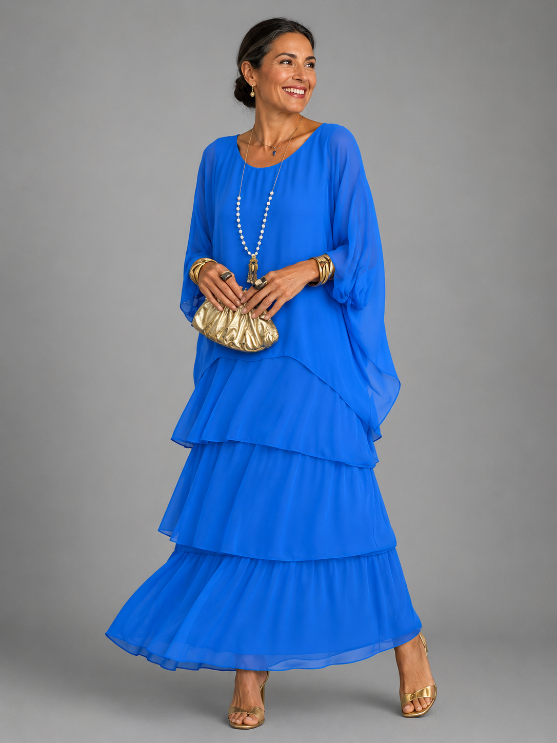 Lara™ | Vestido Maxi Elegante y Fluido - Verde Oscuro - 2XL