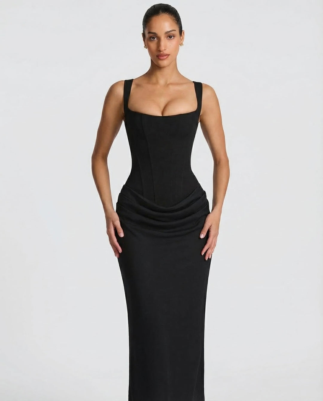 VESTIDO LARGO SILUETA FAVORECEDORA – PARA MUJER