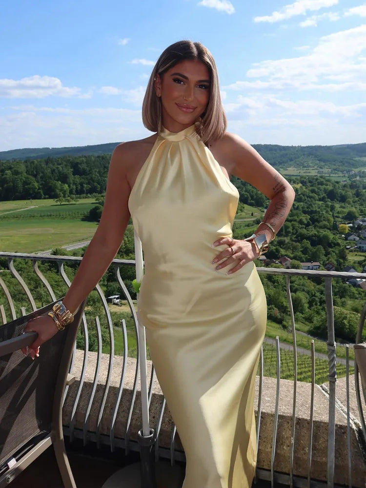 VESTIDO DE ESPALDA DESCUBIERTA – PARA MUJER