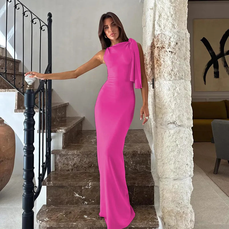 Abril | Vestido Asimétrico de un Solo Hombro