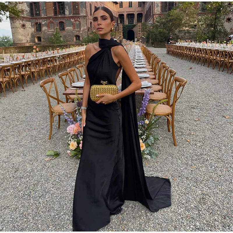 Romina | Vestido Largo Elegante con Escote Cruzado