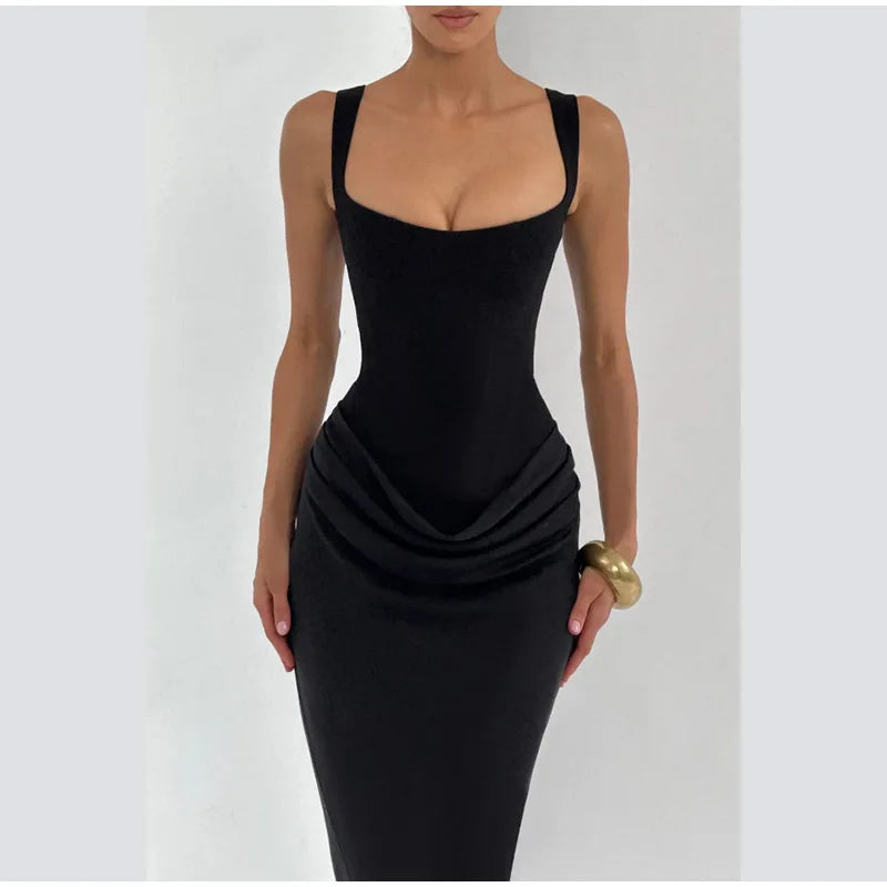 VESTIDO LARGO SILUETA FAVORECEDORA – PARA MUJER