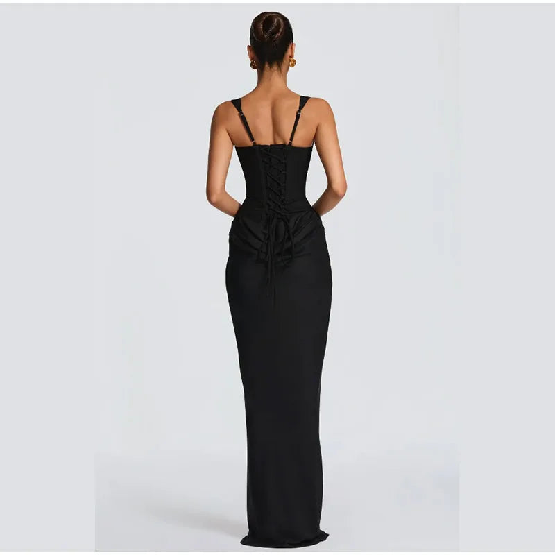 VESTIDO LARGO SILUETA FAVORECEDORA – PARA MUJER