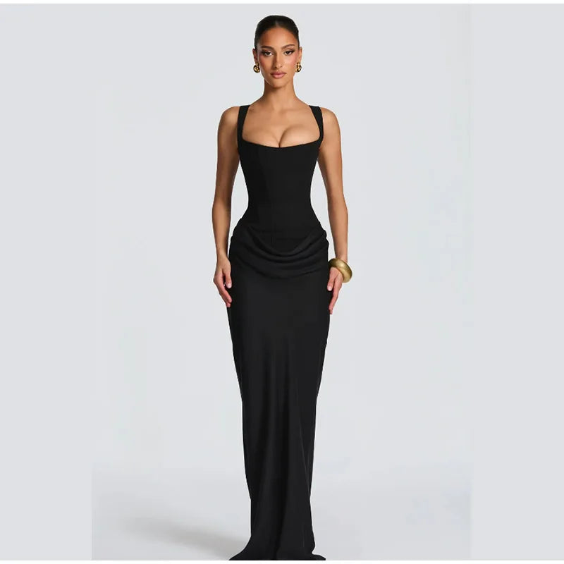 VESTIDO LARGO SILUETA FAVORECEDORA – PARA MUJER