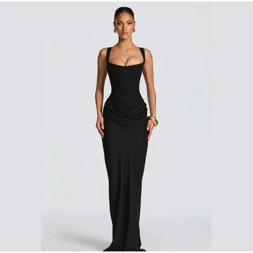 VESTIDO LARGO SILUETA FAVORECEDORA – PARA MUJER