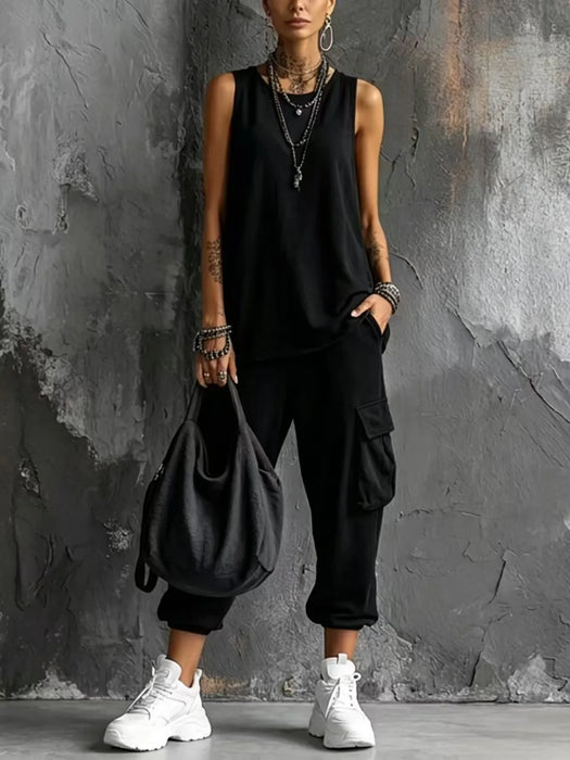 Valentina | Conjunto casual suave con bolsillos