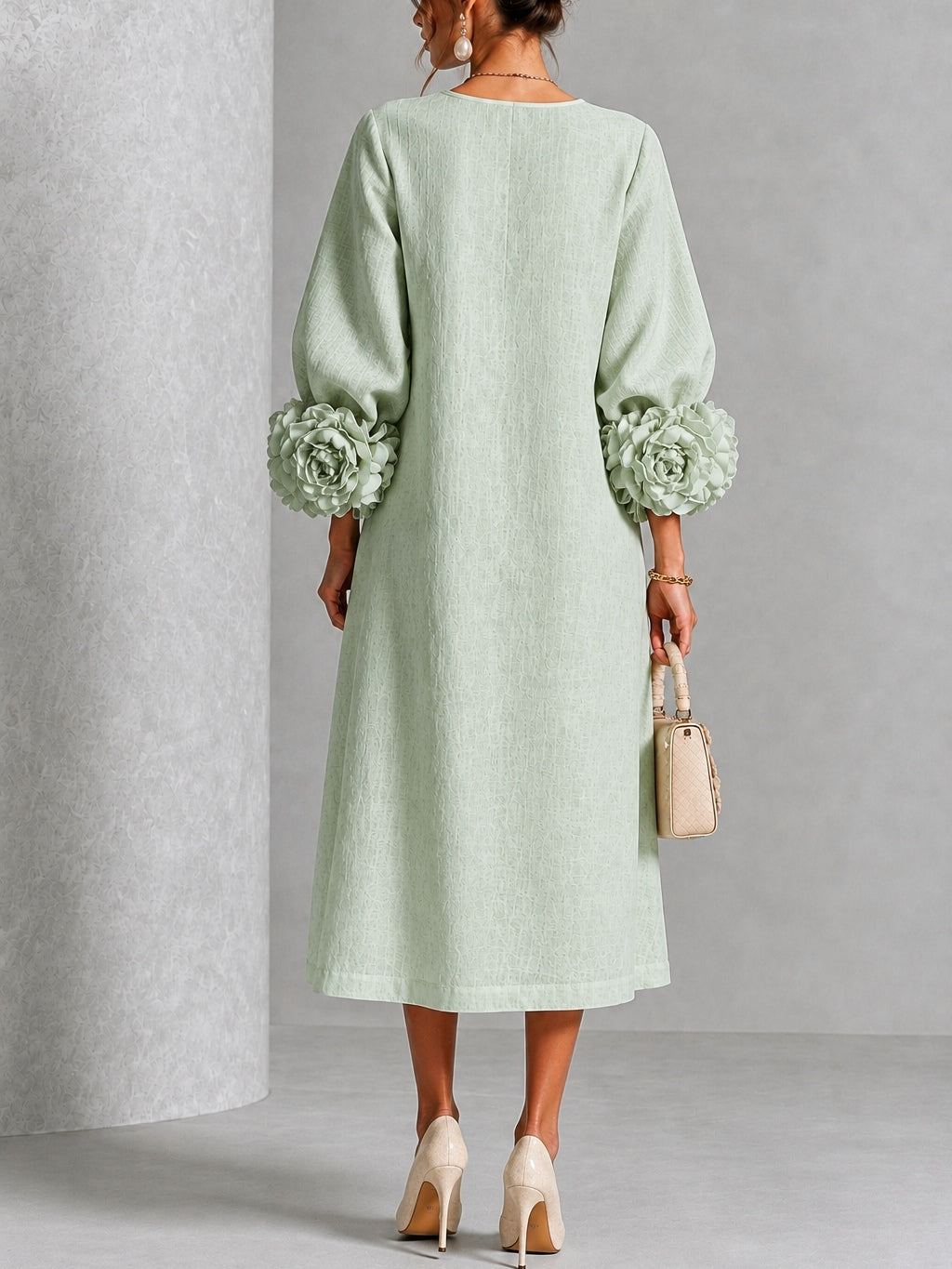 Elora | Vestido Midi Salvia Místico