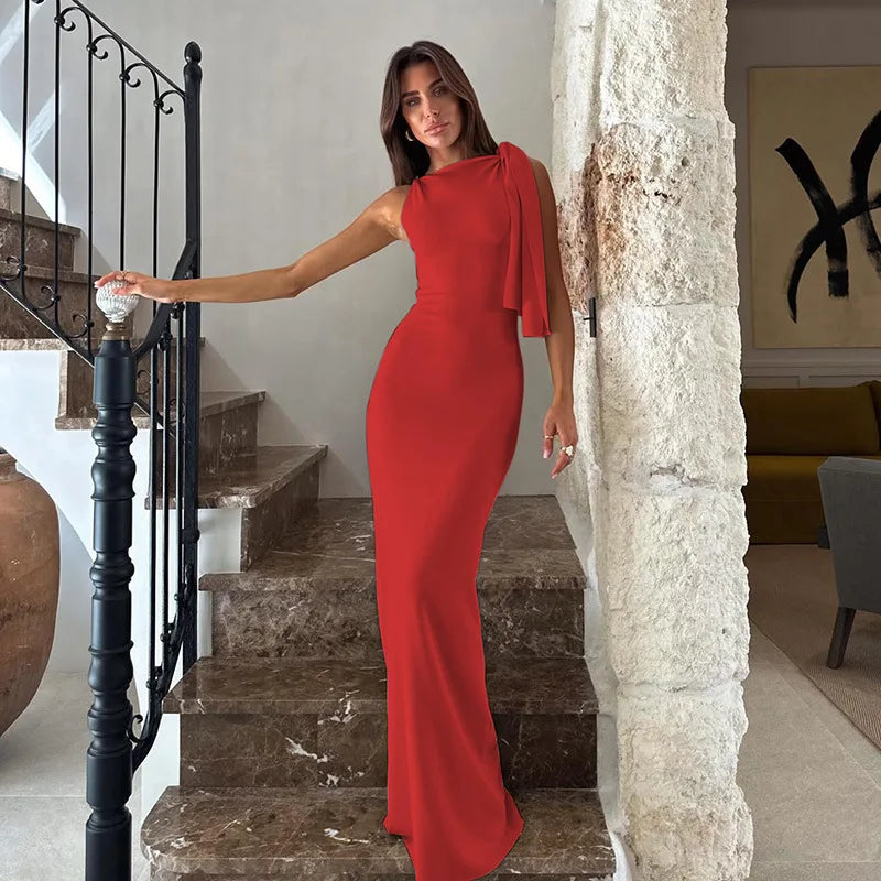 Abril | Vestido Asimétrico de un Solo Hombro