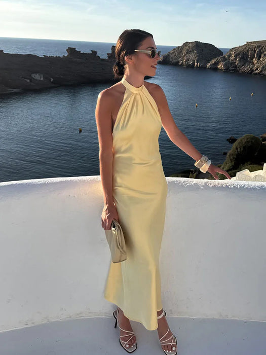 VESTIDO DE ESPALDA DESCUBIERTA – PARA MUJER