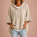 Claudia | Poncho de Punto con Capucha