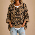 Gabriella | Poncho de Punto Animal Print con Capucha