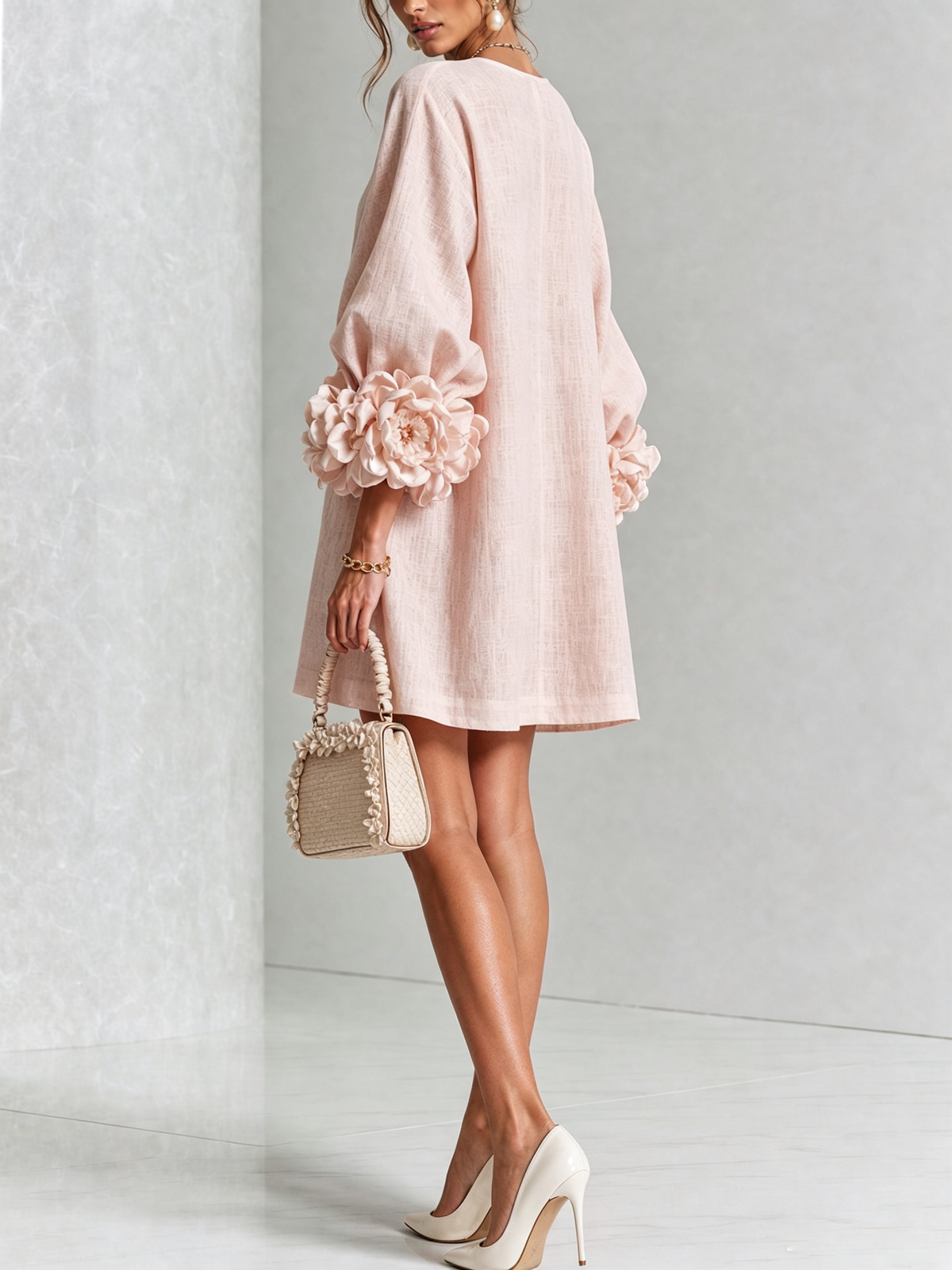 Rossana | Vestido Mini Floral Rosa