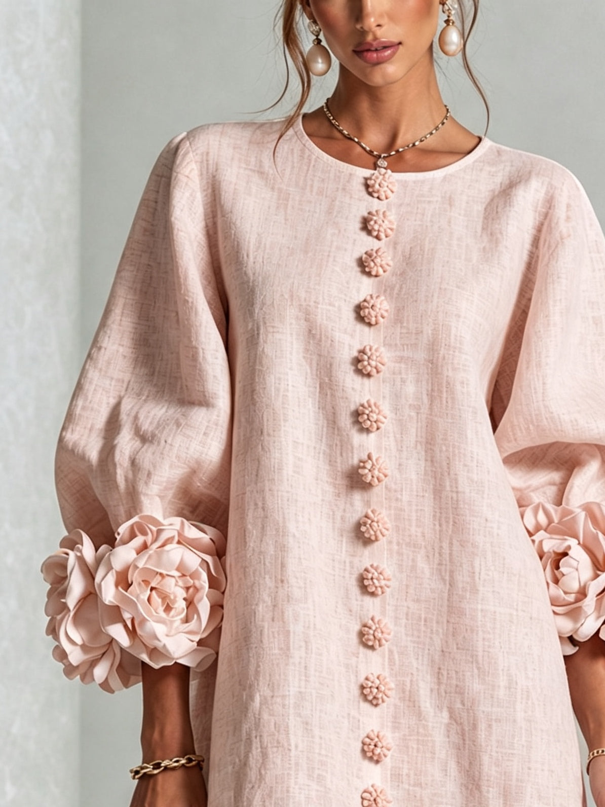 Rossana | Vestido Mini Floral Rosa