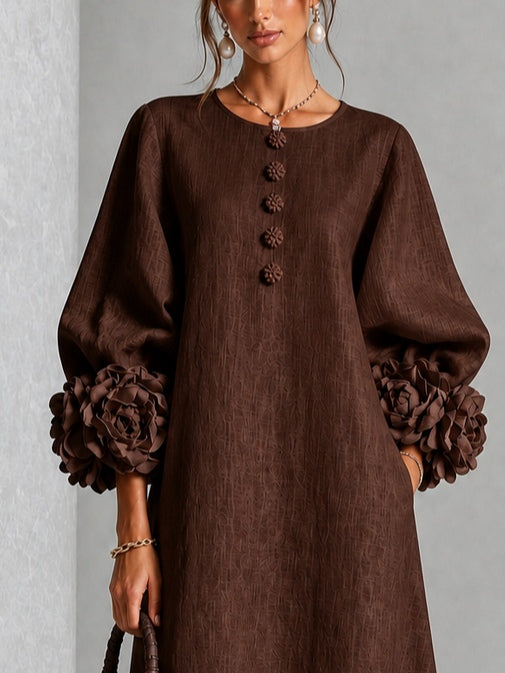 Estela | Vestido Midi Marrón