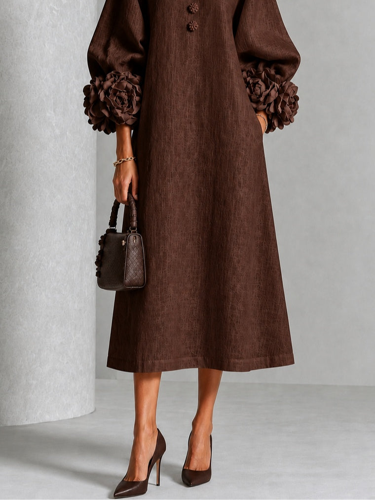 Estela | Vestido Midi Marrón