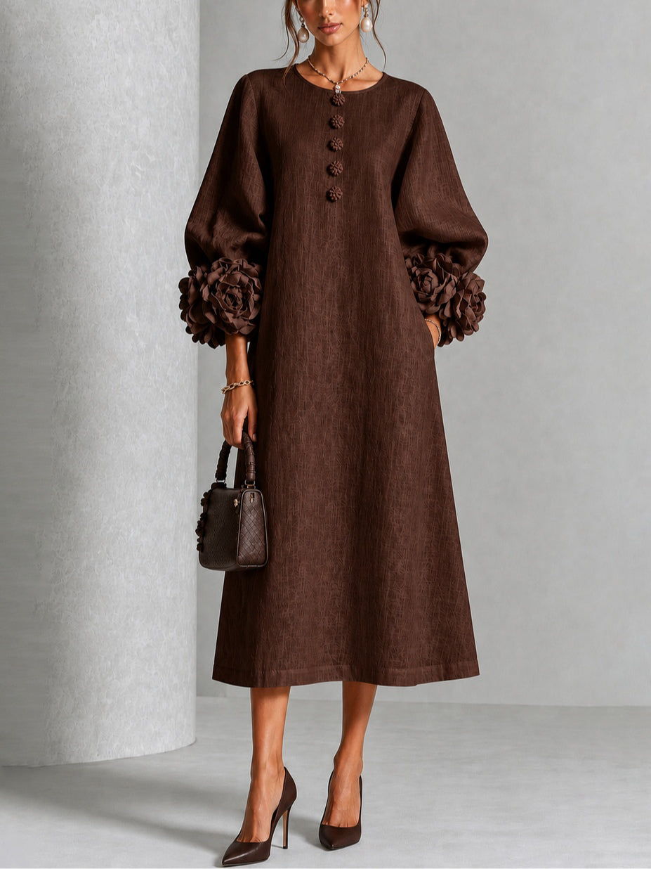 Estela | Vestido Midi Marrón