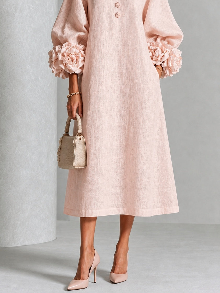 Lena | Vestido Midi Rosa
