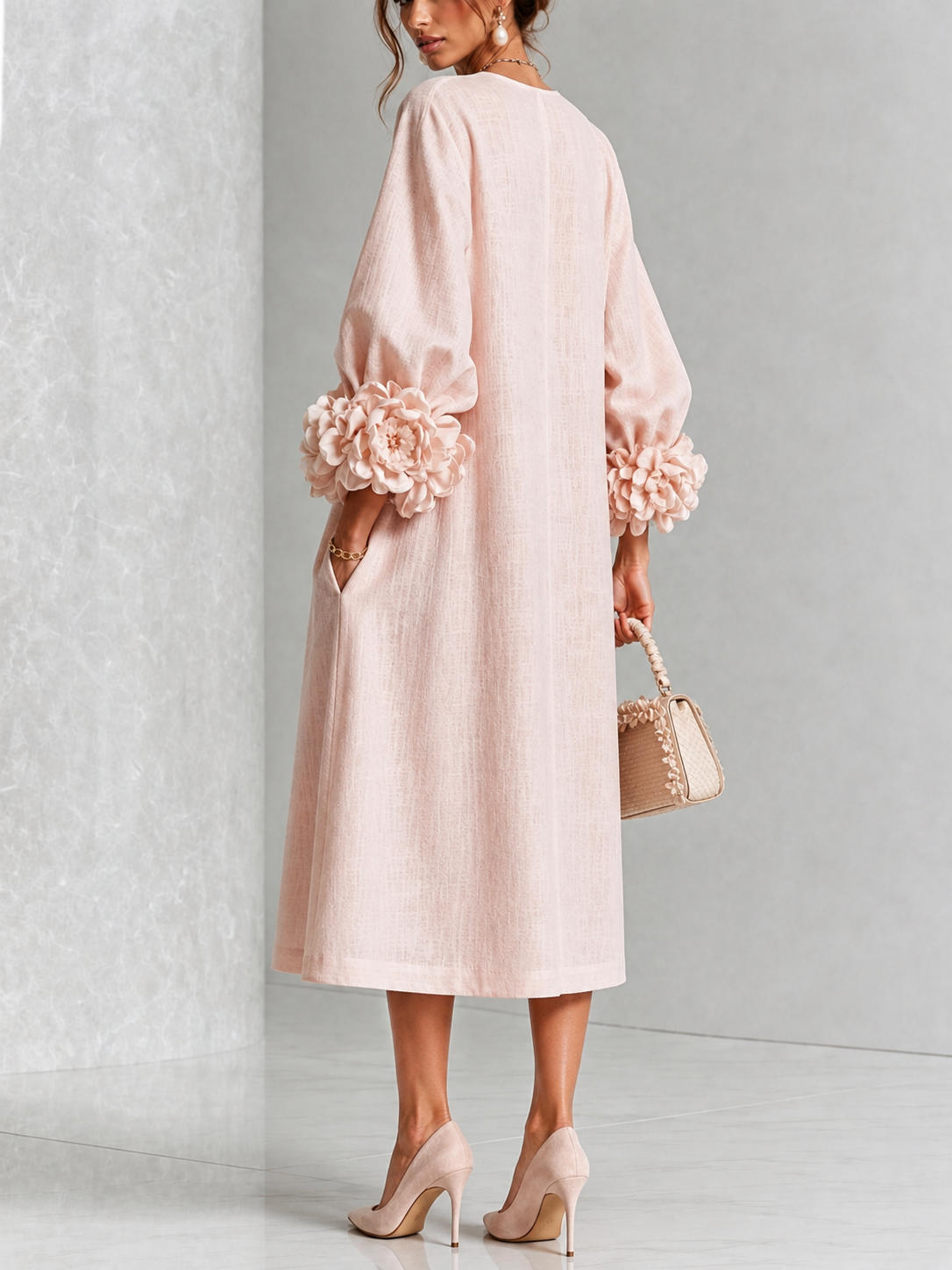 Lena | Vestido Midi Rosa