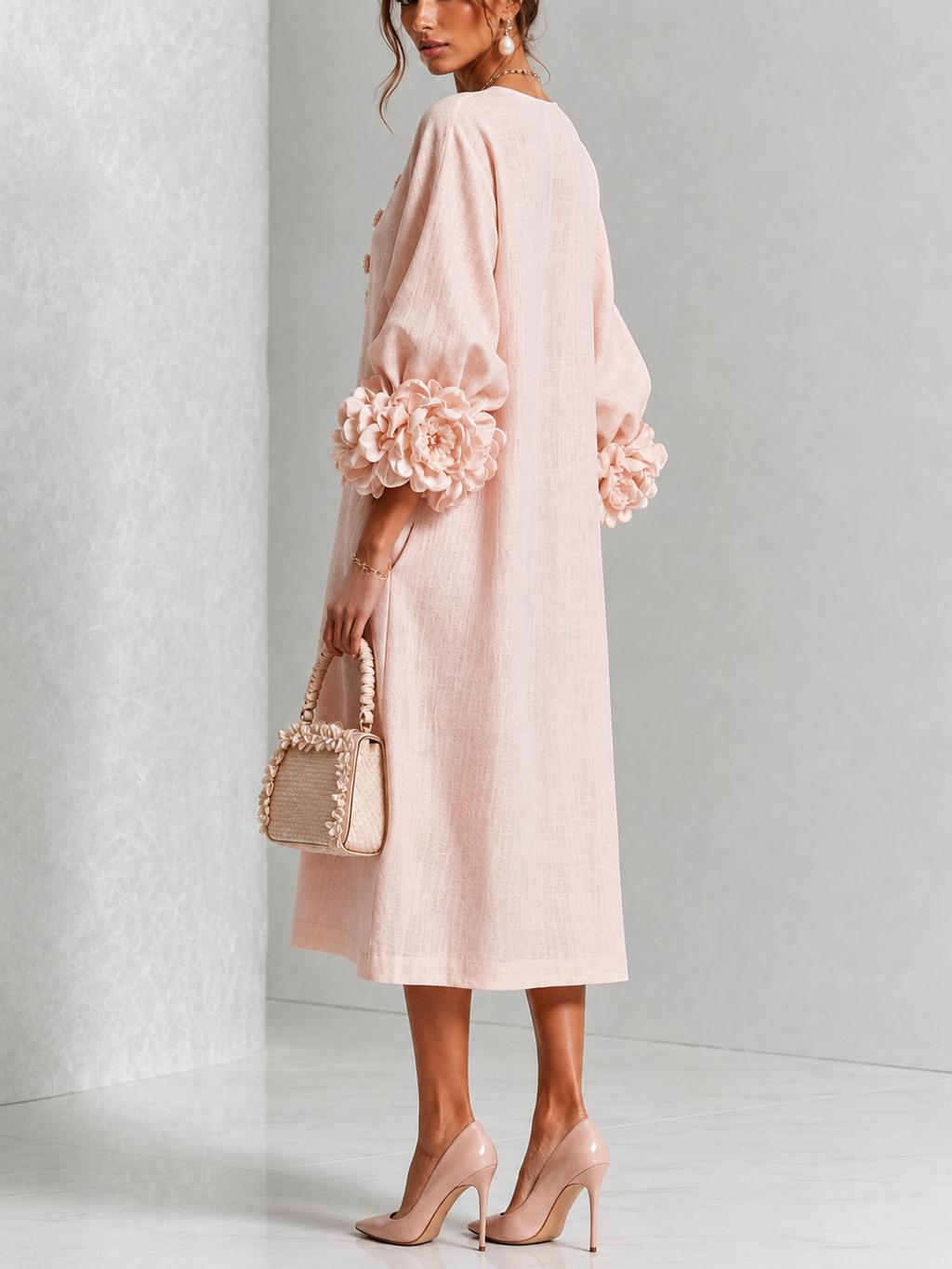 Lena | Vestido Midi Rosa