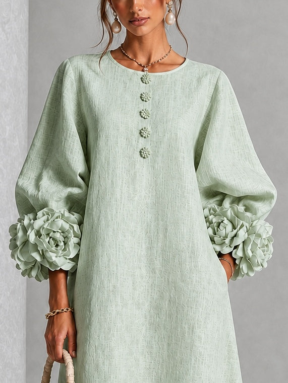 Elora | Vestido Midi Salvia Místico