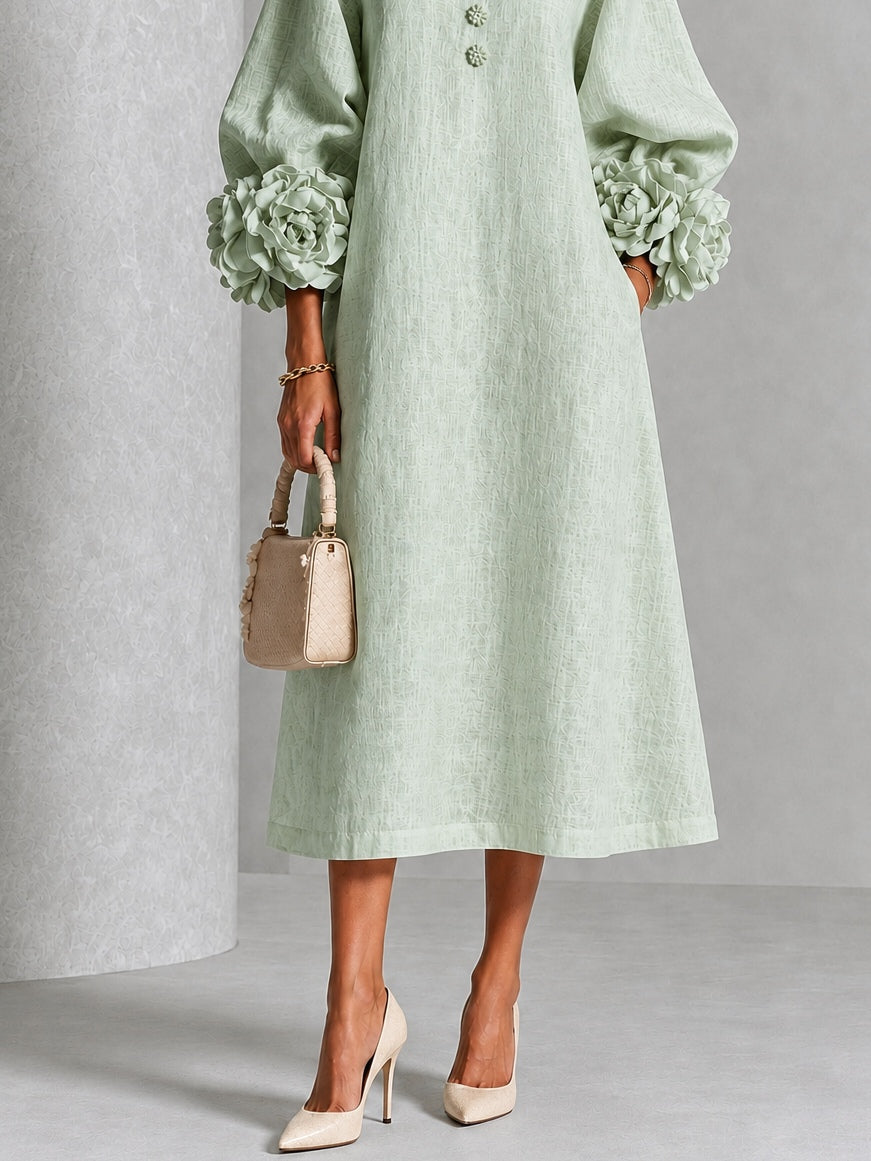 Elora | Vestido Midi Salvia Místico