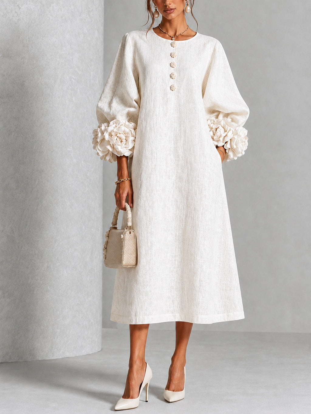 Maia | Vestido Midi Blanco