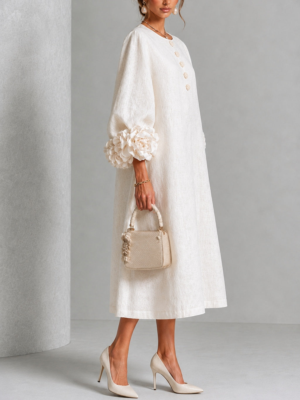 Maia | Vestido Midi Blanco