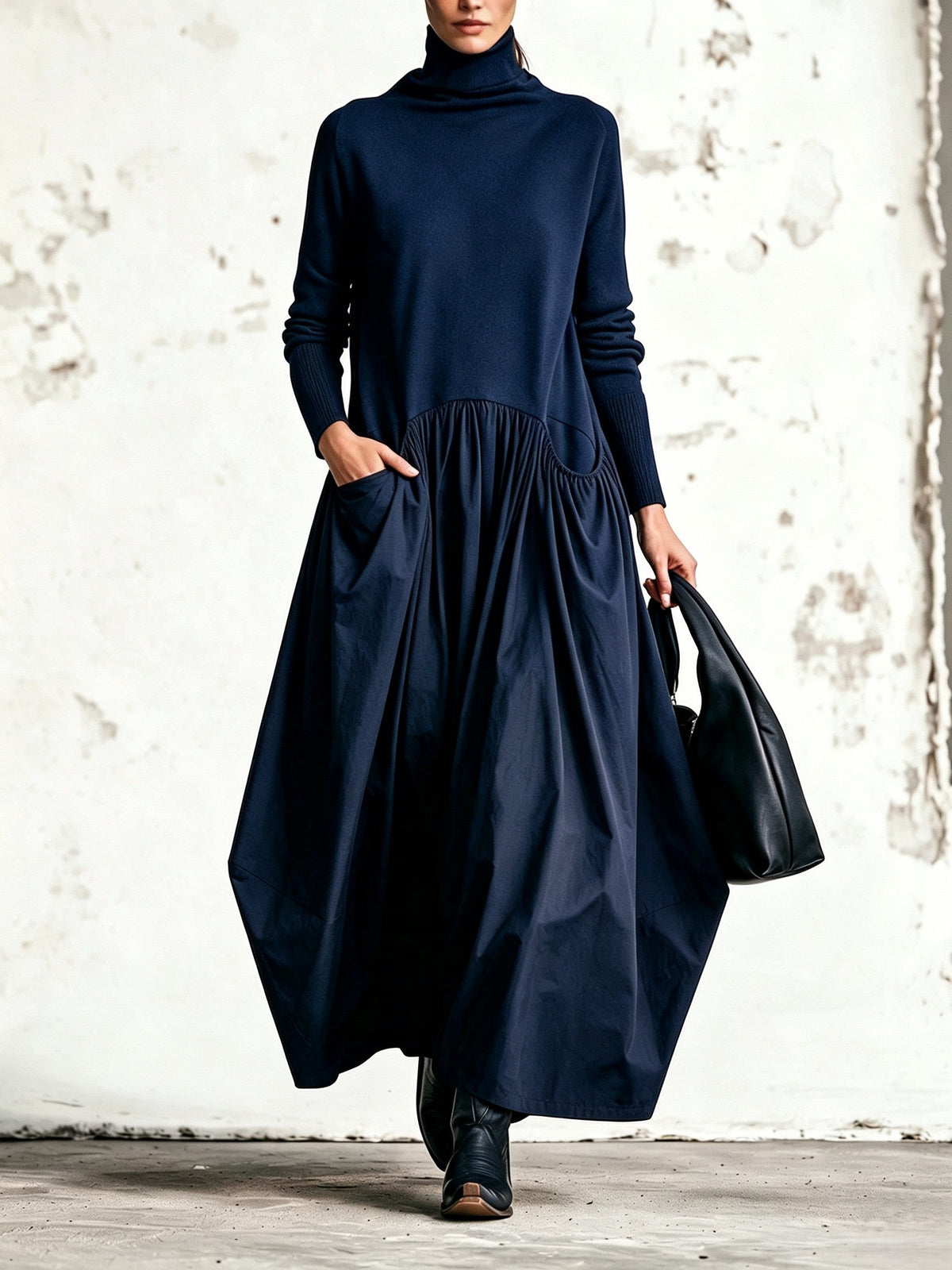 Monroe | Maxivestido Elegante de Cuello Alto