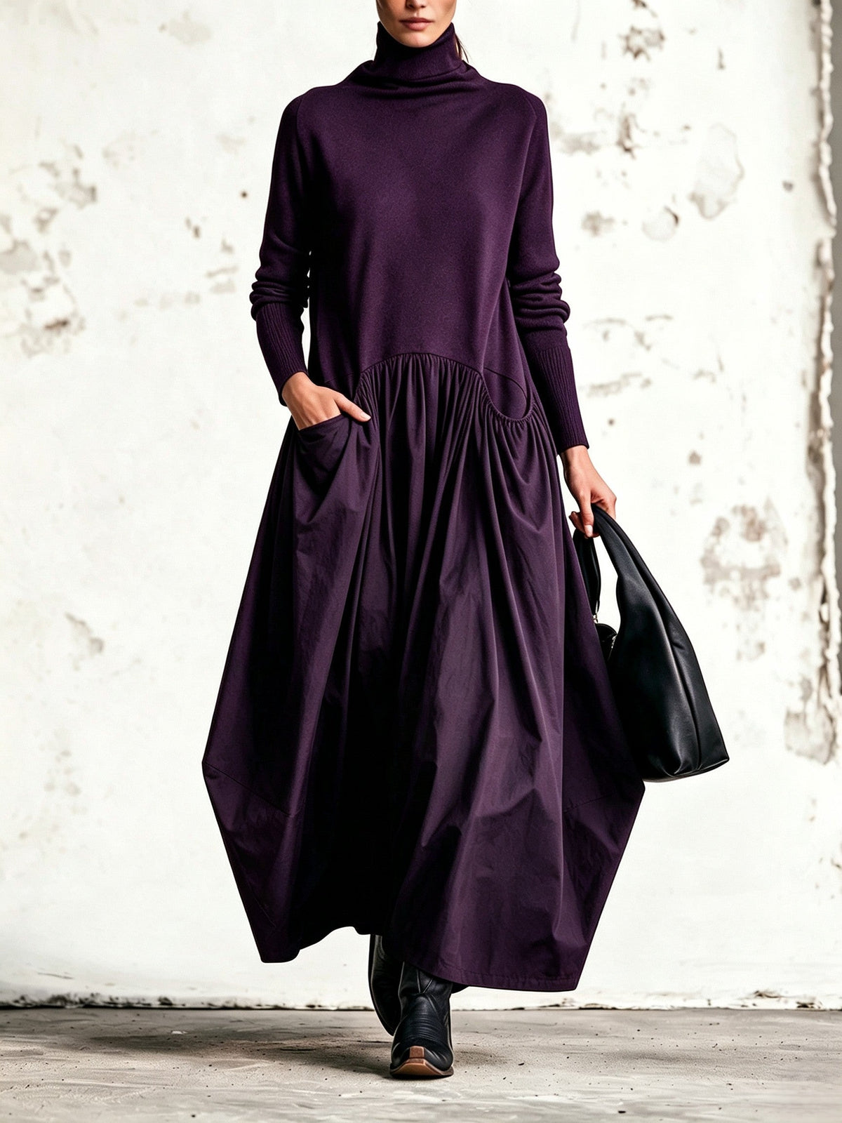 Monroe | Maxivestido Elegante de Cuello Alto